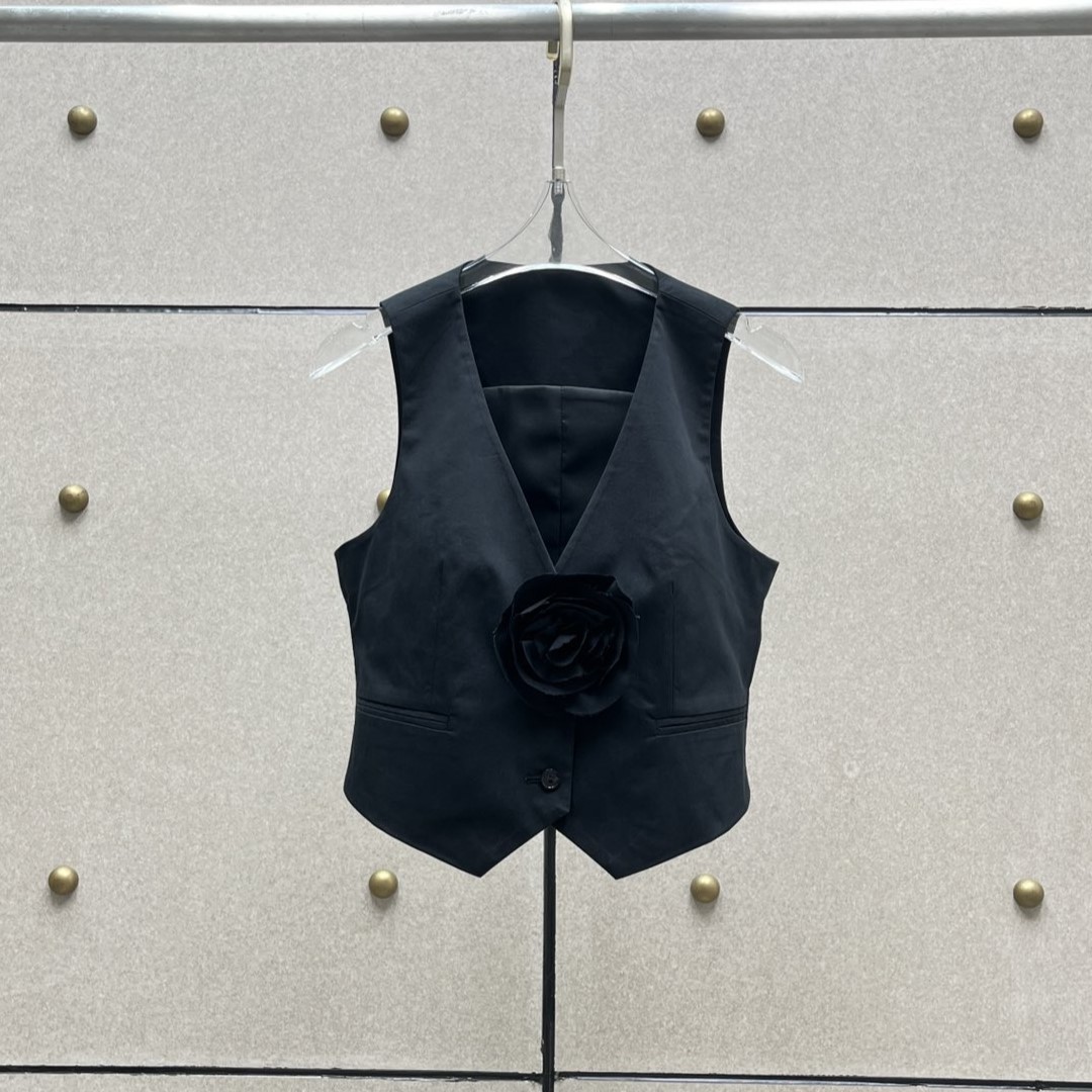 Women Formal Wear Tailor - Rompi Tanpa Lengan Y2K Hitam Terbaru