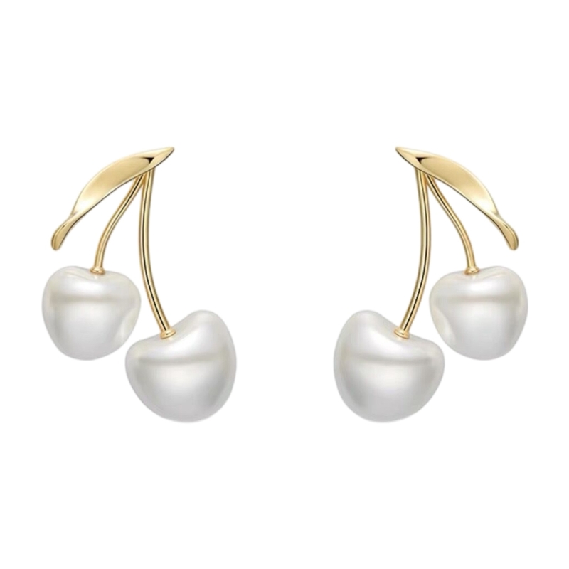 Formal Wear Jewelry For Women - Perhiasan Telinga Mutiara Ceri Mekar Anting