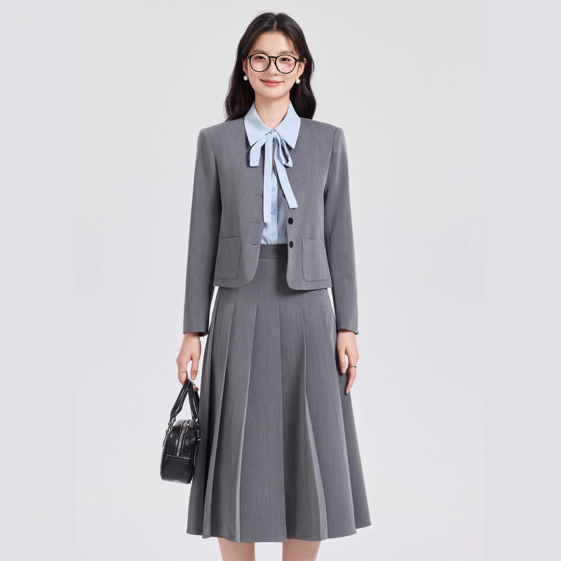 Setelan Jas Pendek Abu-abu unt - Women Formal Wear Interview ulasan dan harga