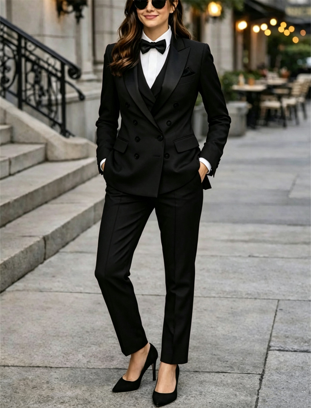 Setelan Wanita Double Breasted - Women Formal Wear Tailor ulasan dan harga