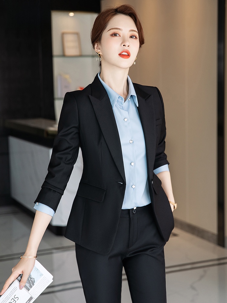 Setelan Jas Abu-abu untuk Wani - Women Formal Wear Interview ulasan dan harga