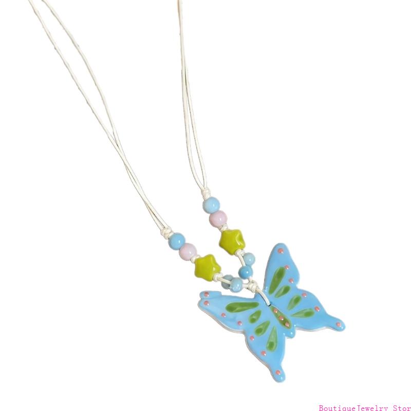 E1PE Kalung Pesona Kupu-kupu B - Unique Women'S Formal Wear ulasan dan harga