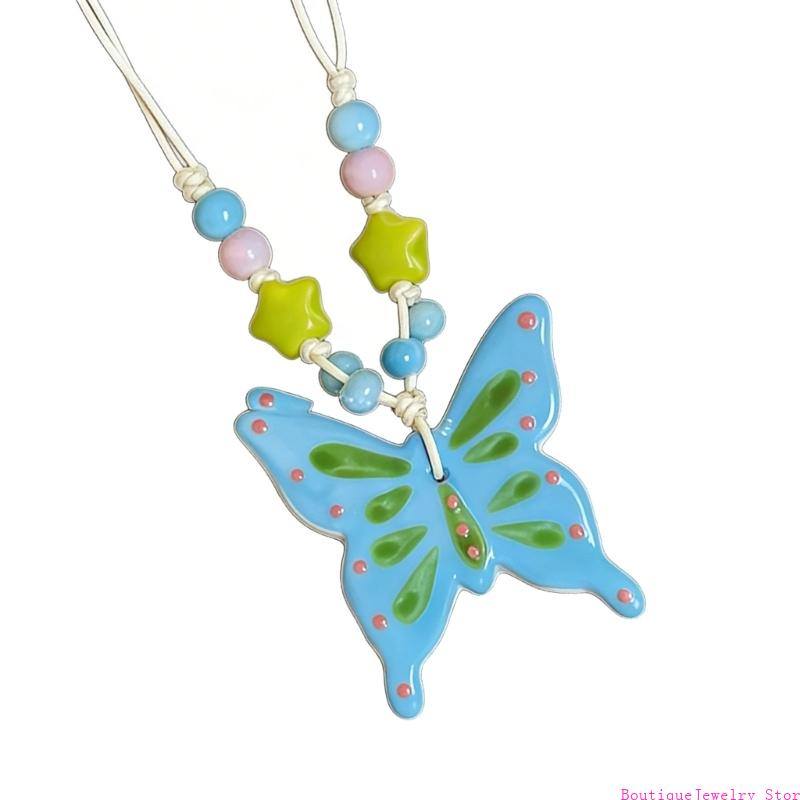 E1PE Kalung Pesona Kupu-kupu B - Unique Women'S Formal Wear ulasan dan harga