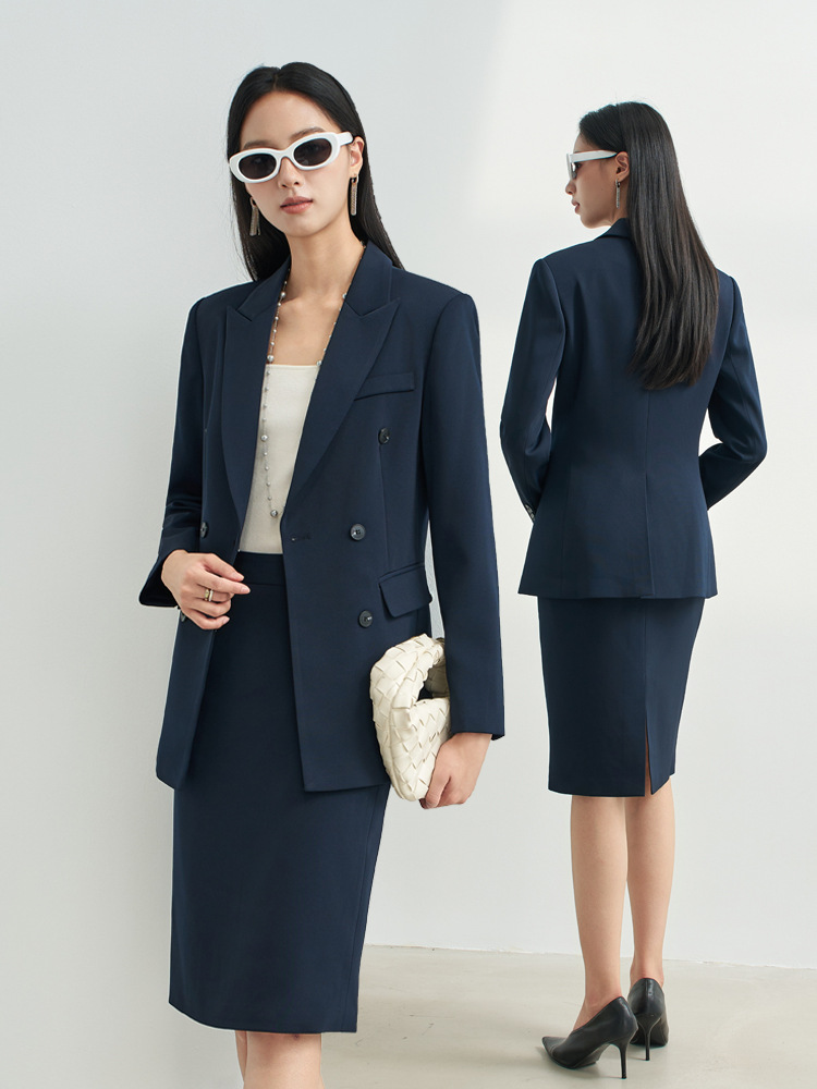 Setelan Rok Profesional Biru D - Women Formal Wear Interview ulasan dan harga